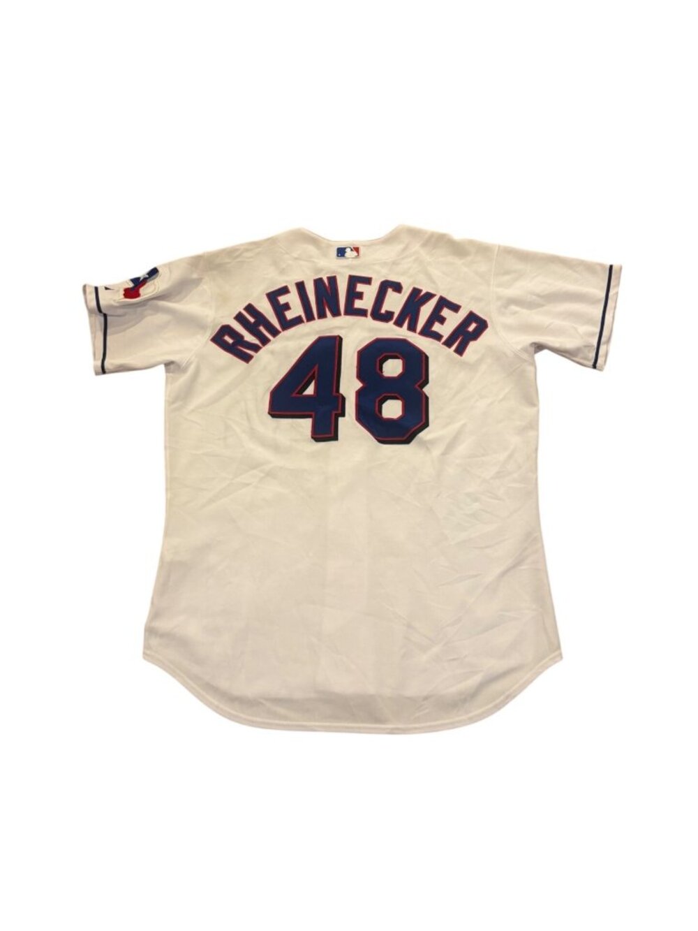Majestic Game Worn 2007 Set 2 Texas Rangers John Rheinecker #48 Jersey Men's 48